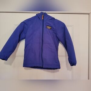 LL Bean Kids Mountain Classic 3-in-1 Jacket Plum Sz M (5-6) Hooded 508018